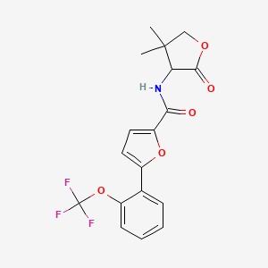 N-(4,4-dimethyl-2-oxooxolan-3-yl)-5-[2-(trifluoromethoxy)phenyl]furan-2-carboxamide