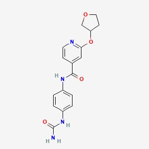 N-[4-(carbamoylamino)phenyl]-2-(oxolan-3-yloxy)pyridine-4-carboxamide