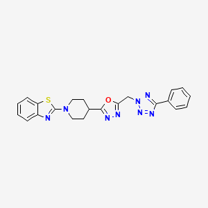 2-[1-(1,3-Benzothiazol-2-yl)piperidin-4-yl]-5-[(5-phenyltetrazol-2-yl)methyl]-1,3,4-oxadiazole