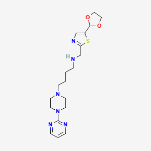 N-[[5-(1,3-dioxolan-2-yl)-1,3-thiazol-2-yl]methyl]-4-(4-pyrimidin-2-ylpiperazin-1-yl)butan-1-amine