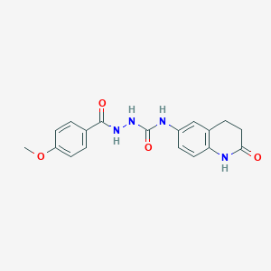 1-[(4-methoxybenzoyl)amino]-3-(2-oxo-3,4-dihydro-1H-quinolin-6-yl)urea