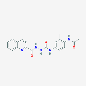 N-[2-methyl-4-[(quinoline-2-carbonylamino)carbamoylamino]phenyl]acetamide