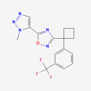 5-(3-Methyltriazol-4-yl)-3-[1-[3-(trifluoromethyl)phenyl]cyclobutyl]-1,2,4-oxadiazole