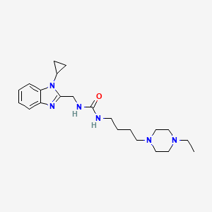 1-[(1-Cyclopropylbenzimidazol-2-yl)methyl]-3-[4-(4-ethylpiperazin-1-yl)butyl]urea