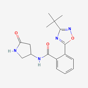 2-(3-tert-butyl-1,2,4-oxadiazol-5-yl)-N-(5-oxopyrrolidin-3-yl)benzamide