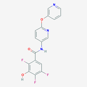 2,4,5-trifluoro-3-hydroxy-N-(6-pyridin-3-yloxypyridin-3-yl)benzamide