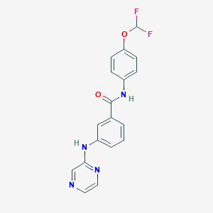 N-[4-(difluoromethoxy)phenyl]-3-(pyrazin-2-ylamino)benzamide