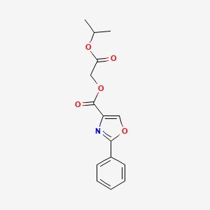 molecular formula C15H15NO5 B7425579 (2-Oxo-2-propan-2-yloxyethyl) 2-phenyl-1,3-oxazole-4-carboxylate 