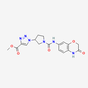 methyl 1-[1-[(3-oxo-4H-1,4-benzoxazin-7-yl)carbamoyl]pyrrolidin-3-yl]triazole-4-carboxylate