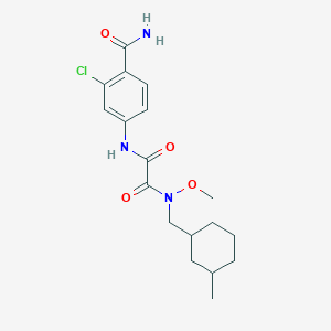 N-(4-carbamoyl-3-chlorophenyl)-N'-methoxy-N'-[(3-methylcyclohexyl)methyl]oxamide