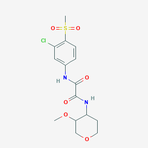 N'-(3-chloro-4-methylsulfonylphenyl)-N-(3-methoxyoxan-4-yl)oxamide