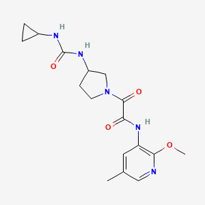 2-[3-(cyclopropylcarbamoylamino)pyrrolidin-1-yl]-N-(2-methoxy-5-methylpyridin-3-yl)-2-oxoacetamide