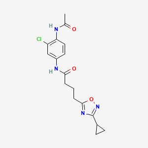 N-(4-acetamido-3-chlorophenyl)-4-(3-cyclopropyl-1,2,4-oxadiazol-5-yl)butanamide