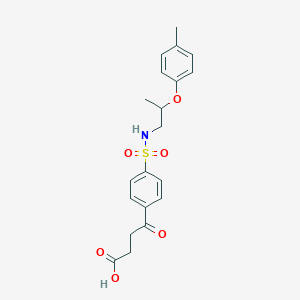 4-[4-[2-(4-Methylphenoxy)propylsulfamoyl]phenyl]-4-oxobutanoic acid