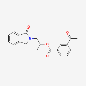 1-(3-oxo-1H-isoindol-2-yl)propan-2-yl 3-acetylbenzoate