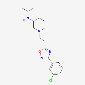 1-[2-[3-(3-chlorophenyl)-1,2,4-oxadiazol-5-yl]ethyl]-N-propan-2-ylpiperidin-3-amine