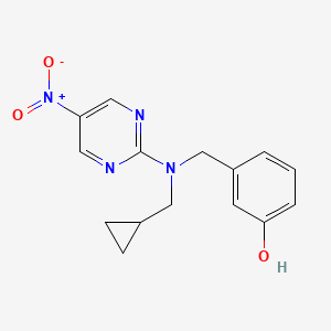 3-[[Cyclopropylmethyl-(5-nitropyrimidin-2-yl)amino]methyl]phenol