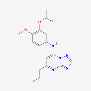 N-(4-methoxy-3-propan-2-yloxyphenyl)-5-propyl-[1,2,4]triazolo[1,5-a]pyrimidin-7-amine