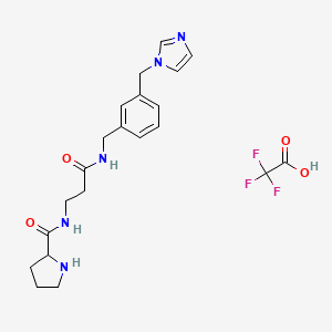 molecular formula C21H26F3N5O4 B7425849 H-DL-Pro-bAla-Unk.TFA 