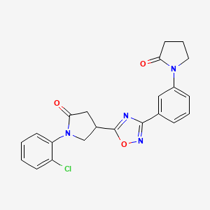 1-(2-Chlorophenyl)-4-[3-[3-(2-oxopyrrolidin-1-yl)phenyl]-1,2,4-oxadiazol-5-yl]pyrrolidin-2-one