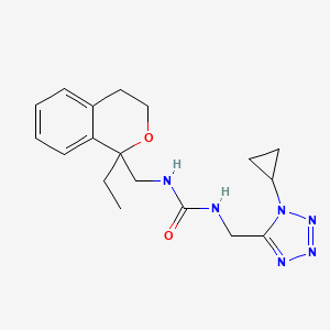 1-[(1-Cyclopropyltetrazol-5-yl)methyl]-3-[(1-ethyl-3,4-dihydroisochromen-1-yl)methyl]urea