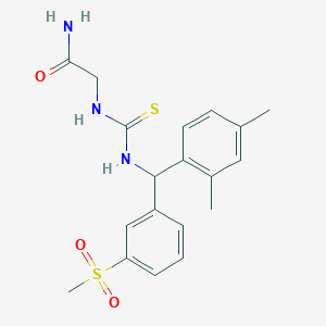 2-[[(2,4-Dimethylphenyl)-(3-methylsulfonylphenyl)methyl]carbamothioylamino]acetamide