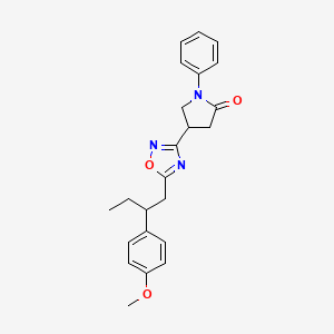 4-[5-[2-(4-Methoxyphenyl)butyl]-1,2,4-oxadiazol-3-yl]-1-phenylpyrrolidin-2-one