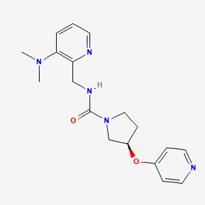 (3R)-N-[[3-(dimethylamino)pyridin-2-yl]methyl]-3-pyridin-4-yloxypyrrolidine-1-carboxamide