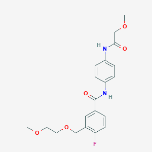 4-fluoro-N-[4-[(2-methoxyacetyl)amino]phenyl]-3-(2-methoxyethoxymethyl)benzamide