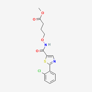 Methyl 4-[[2-(2-chlorophenyl)-1,3-thiazole-5-carbonyl]amino]oxybutanoate