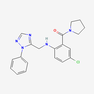 [5-Chloro-2-[(2-phenyl-1,2,4-triazol-3-yl)methylamino]phenyl]-pyrrolidin-1-ylmethanone