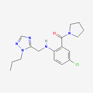 [5-Chloro-2-[(2-propyl-1,2,4-triazol-3-yl)methylamino]phenyl]-pyrrolidin-1-ylmethanone