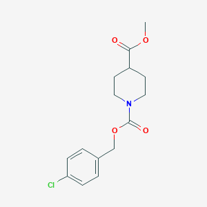 1-O-[(4-chlorophenyl)methyl] 4-O-methyl piperidine-1,4-dicarboxylate