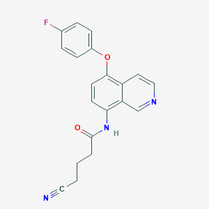 4-cyano-N-[5-(4-fluorophenoxy)isoquinolin-8-yl]butanamide