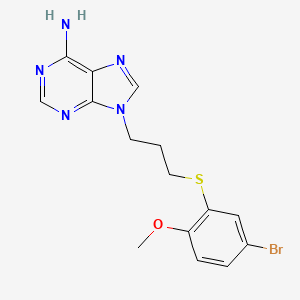 9-[3-(5-Bromo-2-methoxyphenyl)sulfanylpropyl]purin-6-amine