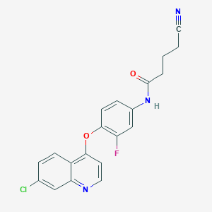 N-[4-(7-chloroquinolin-4-yl)oxy-3-fluorophenyl]-4-cyanobutanamide