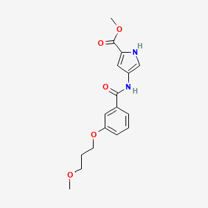 molecular formula C17H20N2O5 B7426020 methyl 4-[[3-(3-methoxypropoxy)benzoyl]amino]-1H-pyrrole-2-carboxylate 