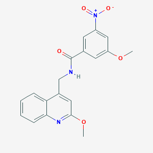 3-methoxy-N-[(2-methoxyquinolin-4-yl)methyl]-5-nitrobenzamide