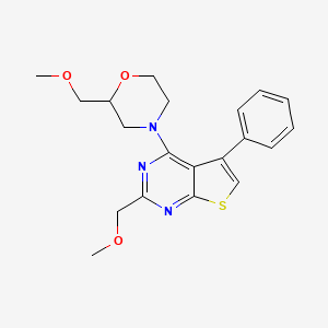 2-(Methoxymethyl)-4-[2-(methoxymethyl)-5-phenylthieno[2,3-d]pyrimidin-4-yl]morpholine