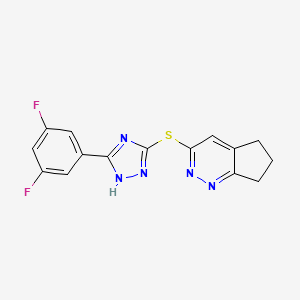 3-[[5-(3,5-difluorophenyl)-1H-1,2,4-triazol-3-yl]sulfanyl]-6,7-dihydro-5H-cyclopenta[c]pyridazine