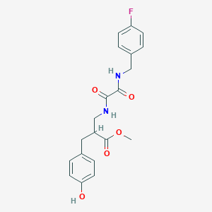 Methyl 2-[[[2-[(4-fluorophenyl)methylamino]-2-oxoacetyl]amino]methyl]-3-(4-hydroxyphenyl)propanoate