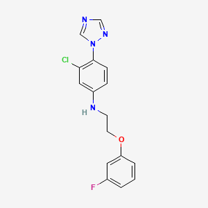 3-chloro-N-[2-(3-fluorophenoxy)ethyl]-4-(1,2,4-triazol-1-yl)aniline