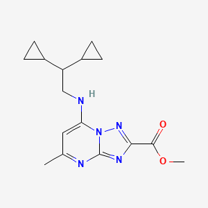 Methyl 7-(2,2-dicyclopropylethylamino)-5-methyl-[1,2,4]triazolo[1,5-a]pyrimidine-2-carboxylate