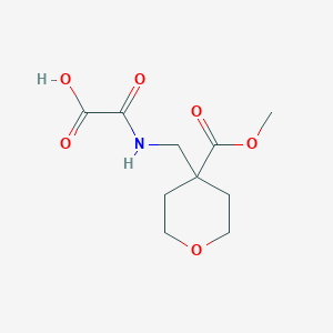 molecular formula C10H15NO6 B7426058 2-[(4-Methoxycarbonyloxan-4-yl)methylamino]-2-oxoacetic acid 