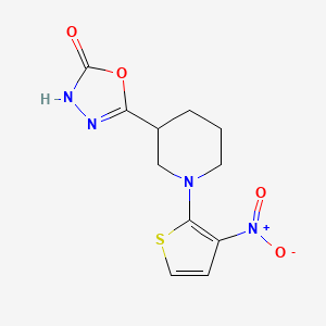 5-[1-(3-nitrothiophen-2-yl)piperidin-3-yl]-3H-1,3,4-oxadiazol-2-one