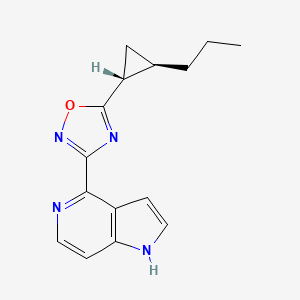 5-[(1R,2R)-2-propylcyclopropyl]-3-(1H-pyrrolo[3,2-c]pyridin-4-yl)-1,2,4-oxadiazole