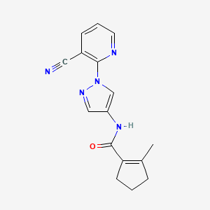 N-[1-(3-cyanopyridin-2-yl)pyrazol-4-yl]-2-methylcyclopentene-1-carboxamide