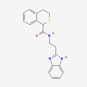 molecular formula C19H19N3OS B7426118 N-[2-(1H-benzimidazol-2-yl)ethyl]-3,4-dihydro-1H-isothiochromene-1-carboxamide 