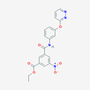 Ethyl 3-nitro-5-[(3-pyridazin-3-yloxyphenyl)carbamoyl]benzoate