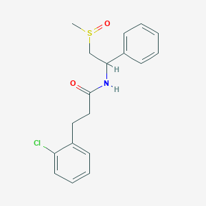 3-(2-chlorophenyl)-N-(2-methylsulfinyl-1-phenylethyl)propanamide